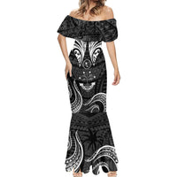 FSM Chuuk States Mermaid Dress Micronesia Vintage Polynesian Tribal Black Version LT9 - Polynesian Pride