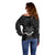 FSM Chuuk States Off Shoulder Sweater Micronesia Vintage Polynesian Tribal Black Version LT9 - Polynesian Pride