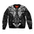 FSM Chuuk States Sleeve Zip Bomber Jacket Micronesia Vintage Polynesian Tribal Black Version LT9 Unisex Black - Polynesian Pride