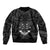 FSM Chuuk States Sleeve Zip Bomber Jacket Micronesia Vintage Polynesian Tribal Black Version LT9 - Polynesian Pride