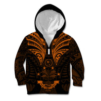 FSM Chuuk States Kid Hoodie Micronesia Vintage Polynesian Tribal Gold Version LT9 - Polynesian Pride