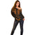 FSM Chuuk States Off Shoulder Sweater Micronesia Vintage Polynesian Tribal Gold Version LT9 - Polynesian Pride