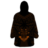 FSM Chuuk States Wearable Blanket Hoodie Micronesia Vintage Polynesian Tribal Gold Version LT9 - Polynesian Pride
