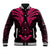 FSM Chuuk States Baseball Jacket Micronesia Vintage Polynesian Tribal Pink Version LT9 Unisex Pink - Polynesian Pride