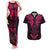 FSM Chuuk States Couples Matching Tank Maxi Dress and Hawaiian Shirt Micronesia Vintage Polynesian Tribal Pink Version LT9 Pink - Polynesian Pride