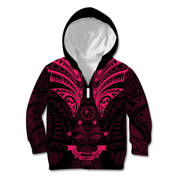 FSM Chuuk States Sleeve Zip Bomber Jacket Micronesia Vintage Polynesian Tribal Purple Version LT9