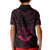 FSM Chuuk States Kid Polo Shirt Micronesia Vintage Polynesian Tribal Pink Version LT9 - Polynesian Pride
