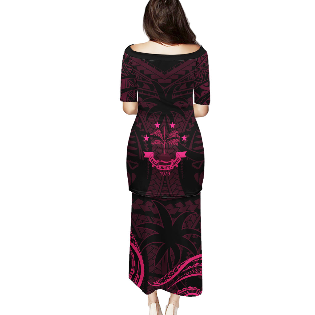 FSM Chuuk States Puletasi Micronesia Vintage Polynesian Tribal Pink Version LT9 - Polynesian Pride