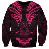 FSM Chuuk States Sweatshirt Micronesia Vintage Polynesian Tribal Pink Version LT9 Unisex Pink - Polynesian Pride