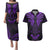 FSM Chuuk States Couples Matching Puletasi Dress and Hawaiian Shirt Micronesia Vintage Polynesian Tribal Purple Version LT9 Purple - Polynesian Pride