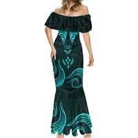 FSM Kosrae States Mermaid Dress Micronesia Vintage Polynesian Tribal Aqua Version LT9 - Polynesian Pride