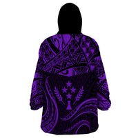 FSM Kosrae States Wearable Blanket Hoodie Micronesia Vintage Polynesian Tribal Purple Version LT9 - Polynesian Pride