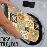 Mele Kalikimaka Hawaii Christmas Bathroom Set Melemele Mama Seamless Floral Motif - Polynesian Pride