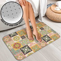 Mele Kalikimaka Hawaii Christmas Bathroom Set Melemele Mama Seamless Floral Motif - Polynesian Pride