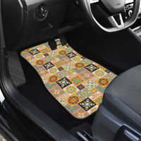 Mele Kalikimaka Hawaii Christmas Car Mats Melemele Mama Seamless Floral Motif - Polynesian Pride