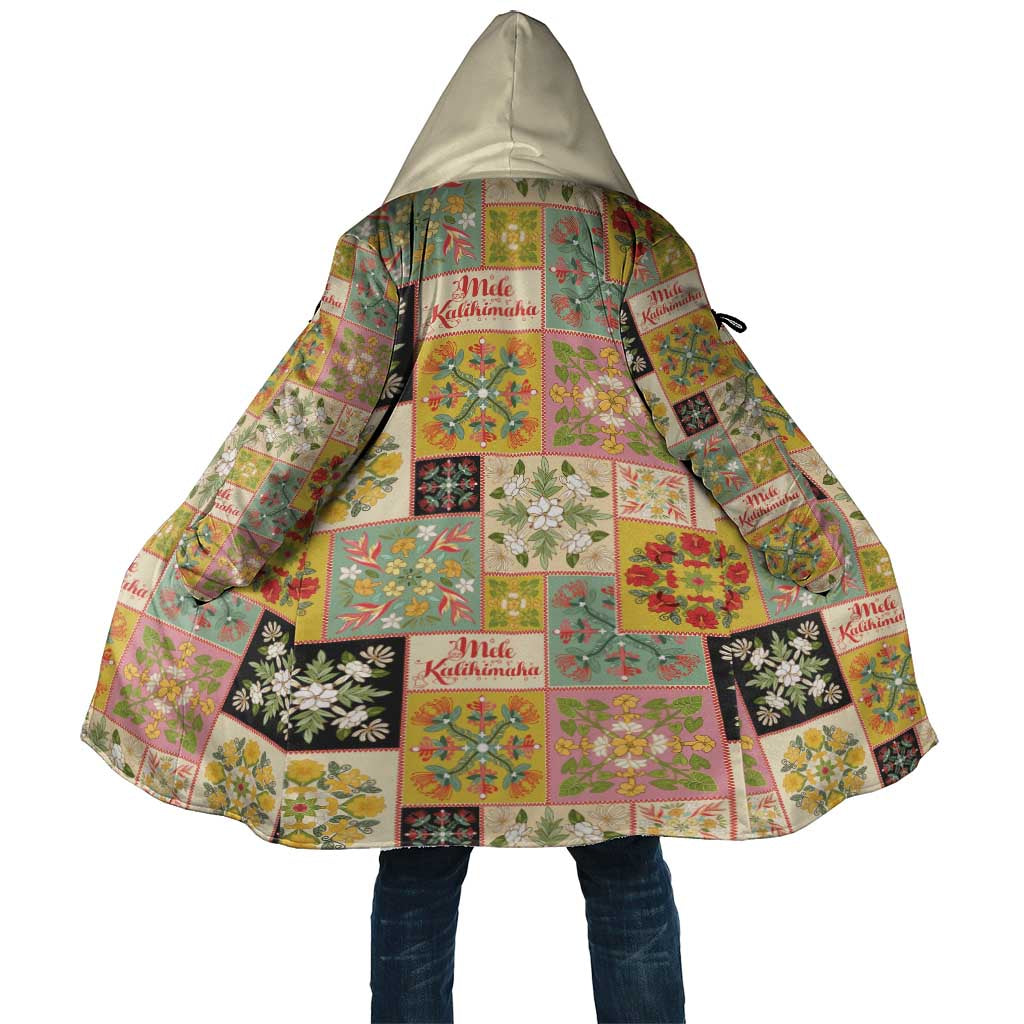 Mele Kalikimaka Hawaii Christmas Cloak Melemele Mama Seamless Floral Motif - Polynesian Pride