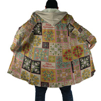 Mele Kalikimaka Hawaii Christmas Cloak Melemele Mama Seamless Floral Motif - Polynesian Pride