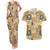 Mele Kalikimaka Hawaii Christmas Couples Matching Tank Maxi Dress and Hawaiian Shirt Melemele Mama Seamless Floral Motif - Polynesian Pride