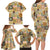 Mele Kalikimaka Hawaii Christmas Family Matching Long Sleeve Bodycon Dress and Hawaiian Shirt Melemele Mama Seamless Floral Motif - Polynesian Pride