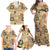 Mele Kalikimaka Hawaii Christmas Family Matching Off Shoulder Maxi Dress and Hawaiian Shirt Melemele Mama Seamless Floral Motif - Polynesian Pride