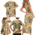 Mele Kalikimaka Hawaii Christmas Family Matching Short Sleeve Bodycon Dress and Hawaiian Shirt Melemele Mama Seamless Floral Motif - Polynesian Pride
