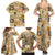Mele Kalikimaka Hawaii Christmas Family Matching Summer Maxi Dress and Hawaiian Shirt Melemele Mama Seamless Floral Motif - Polynesian Pride
