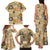 Mele Kalikimaka Hawaii Christmas Family Matching Tank Maxi Dress and Hawaiian Shirt Melemele Mama Seamless Floral Motif - Polynesian Pride