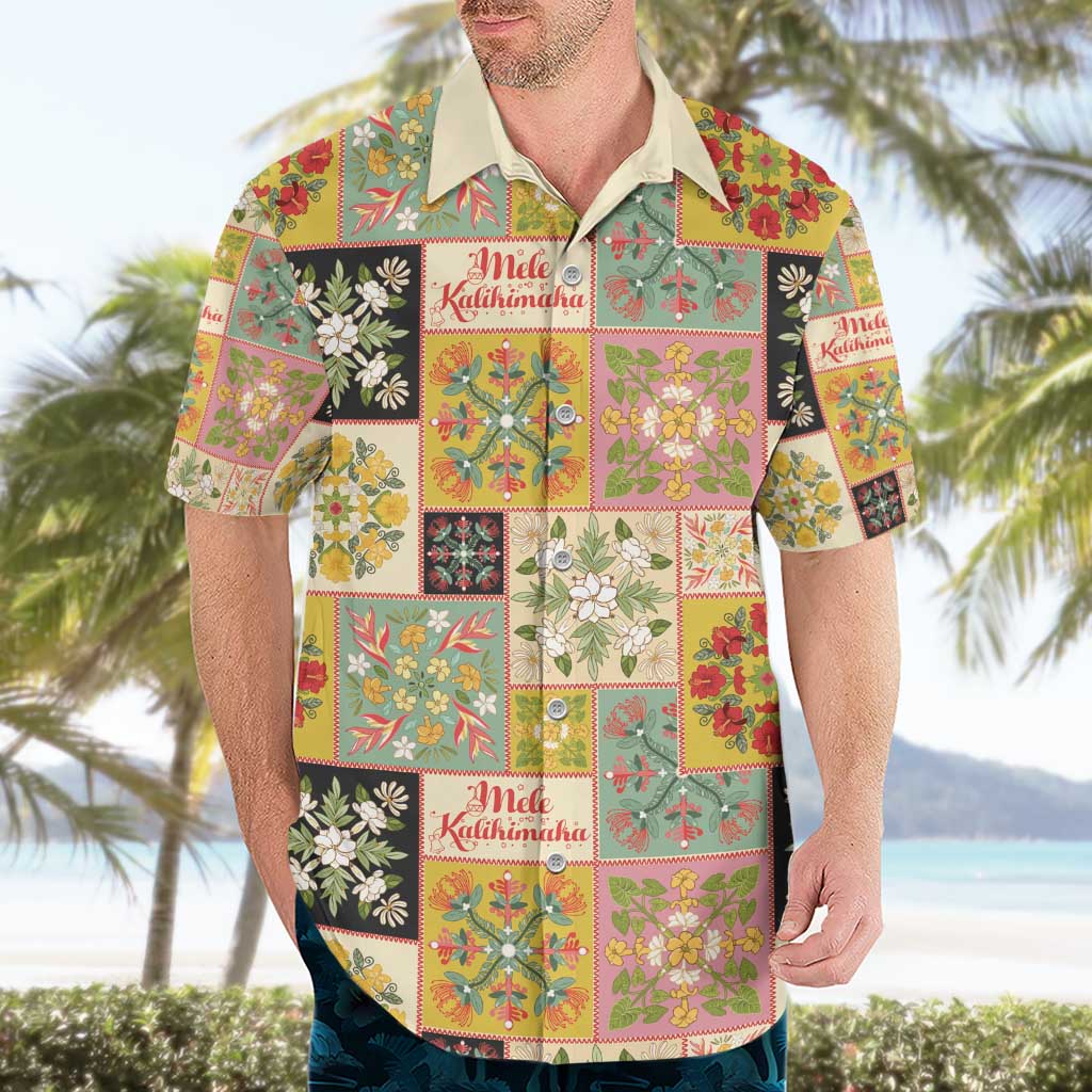 Mele Kalikimaka Hawaii Christmas Hawaiian Shirt Melemele Mama Seamless Floral Motif - Polynesian Pride