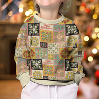 Mele Kalikimaka Hawaii Christmas Kid Ugly Christmas Sweater Melemele Mama Seamless Floral Motif - Polynesian Pride