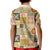 Mele Kalikimaka Hawaii Christmas Kid Polo Shirt Melemele Mama Seamless Floral Motif - Polynesian Pride