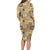 Mele Kalikimaka Hawaii Christmas Long Sleeve Bodycon Dress Melemele Mama Seamless Floral Motif - Polynesian Pride