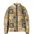 Mele Kalikimaka Hawaii Christmas Padded Jacket Melemele Mama Seamless Floral Motif - Polynesian Pride