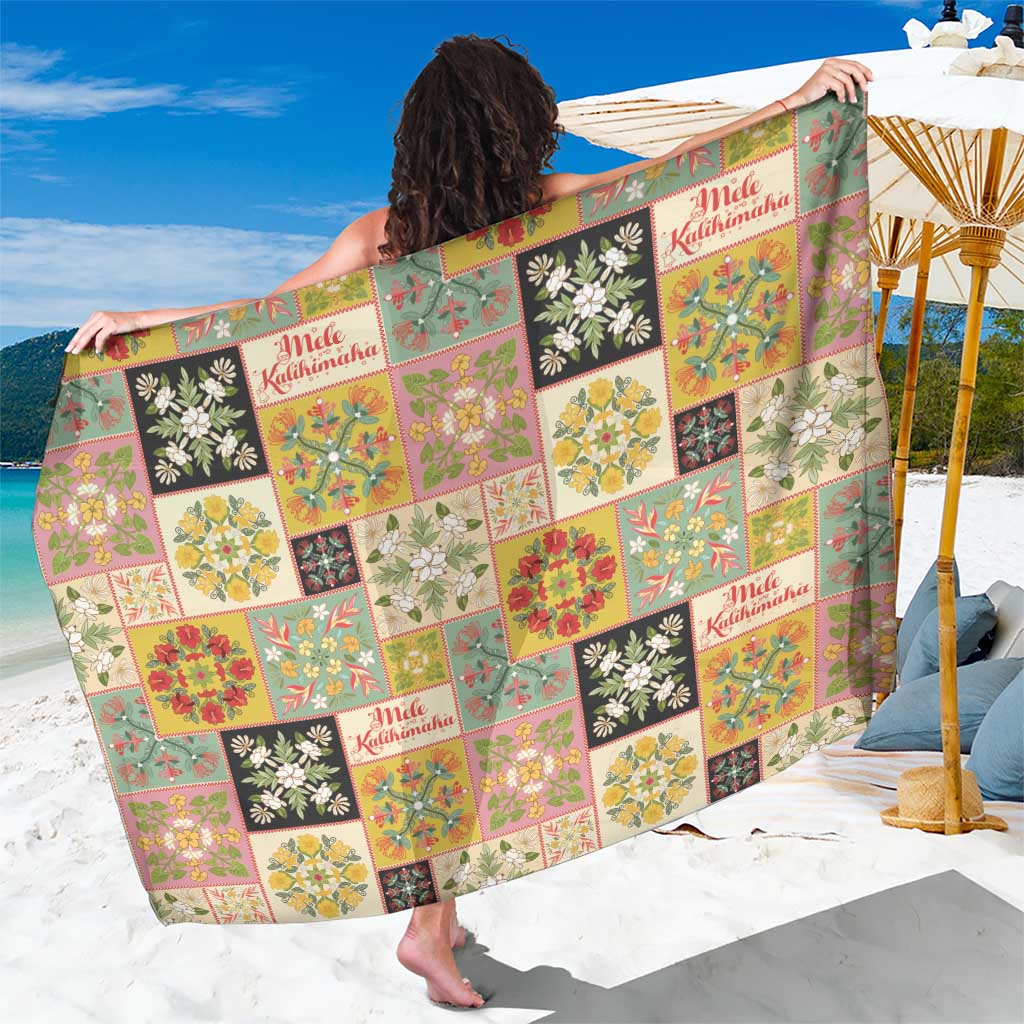 Mele Kalikimaka Hawaii Christmas Sarong Melemele Mama Seamless Floral Motif - Polynesian Pride