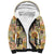 Mele Kalikimaka Hawaii Christmas Sherpa Hoodie Melemele Mama Seamless Floral Motif - Polynesian Pride