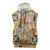 Mele Kalikimaka Hawaii Christmas Sleeveless Zip Hoodie Melemele Mama Seamless Floral Motif - Polynesian Pride
