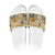 Mele Kalikimaka Hawaii Christmas Slide Sandals Melemele Mama Seamless Floral Motif - Polynesian Pride