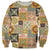 Mele Kalikimaka Hawaii Christmas Sweatshirt Melemele Mama Seamless Floral Motif - Polynesian Pride
