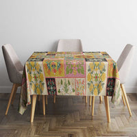 Mele Kalikimaka Hawaii Christmas Tablecloth Melemele Mama Seamless Floral Motif - Polynesian Pride