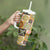 Mele Kalikimaka Hawaii Christmas Tumbler With Handle Melemele Mama Seamless Floral Motif - Polynesian Pride