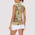 Mele Kalikimaka Hawaii Christmas Women Sleeveless Polo Shirt Melemele Mama Seamless Floral Motif - Polynesian Pride
