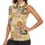Mele Kalikimaka Hawaii Christmas Women Sleeveless Polo Shirt Melemele Mama Seamless Floral Motif - Polynesian Pride