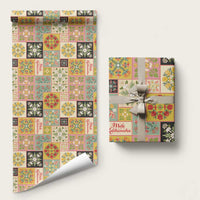 Mele Kalikimaka Hawaii Christmas Wrapping Paper Melemele Mama Seamless Floral Motif - Polynesian Pride