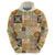 Mele Kalikimaka Hawaii Christmas Zip Hoodie Melemele Mama Seamless Floral Motif - Polynesian Pride