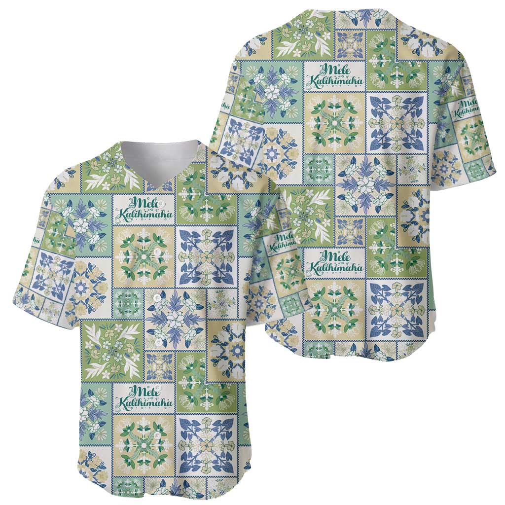 Mele Kalikimaka Hawaii Christmas Baseball Jersey Omaomao Seamless Floral Motif - Polynesian Pride