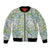 Mele Kalikimaka Hawaii Christmas Bomber Jacket Omaomao Seamless Floral Motif - Polynesian Pride