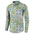 Mele Kalikimaka Hawaii Christmas Button Sweatshirt Omaomao Seamless Floral Motif - Polynesian Pride
