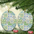 Mele Kalikimaka Hawaii Christmas Ceramic Ornament Omaomao Seamless Floral Motif - Polynesian Pride