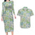 Mele Kalikimaka Hawaii Christmas Couples Matching Long Sleeve Bodycon Dress and Hawaiian Shirt Omaomao Seamless Floral Motif - Polynesian Pride