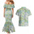 Mele Kalikimaka Hawaii Christmas Couples Matching Mermaid Dress and Hawaiian Shirt Omaomao Seamless Floral Motif - Polynesian Pride