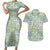 Mele Kalikimaka Hawaii Christmas Couples Matching Short Sleeve Bodycon Dress and Hawaiian Shirt Omaomao Seamless Floral Motif - Polynesian Pride